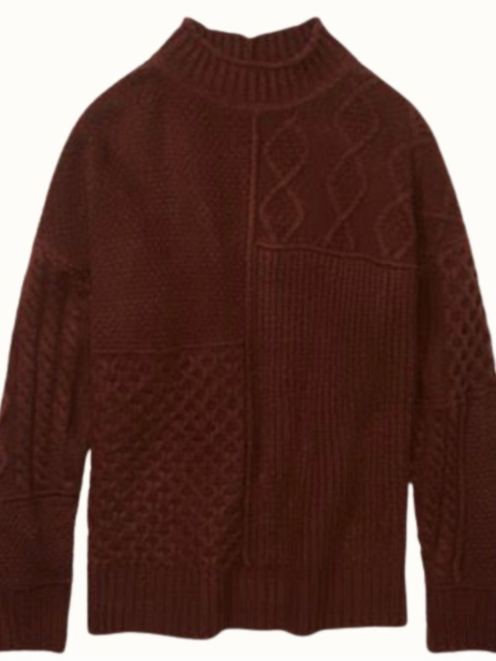 Brown Mock Neck Sweater